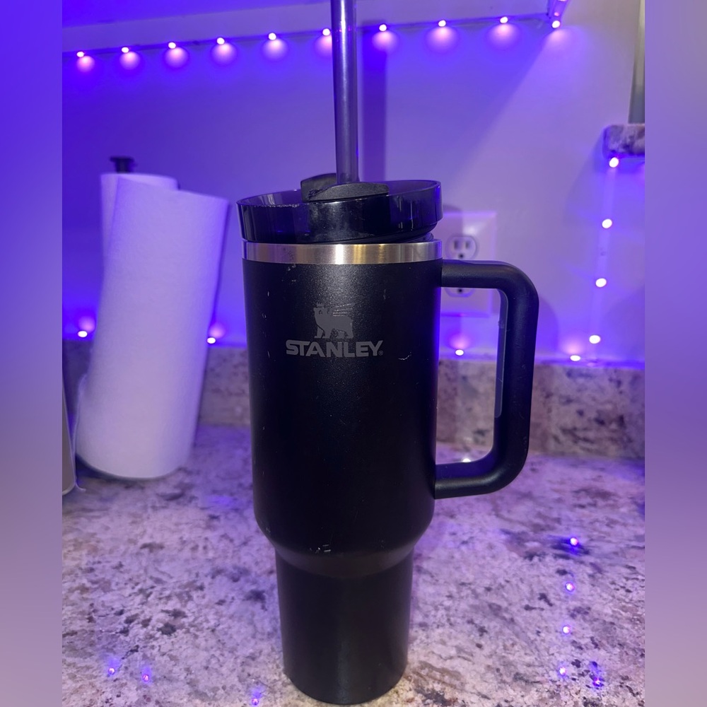 Stanley Matte Black Travel Tumbler with Handle